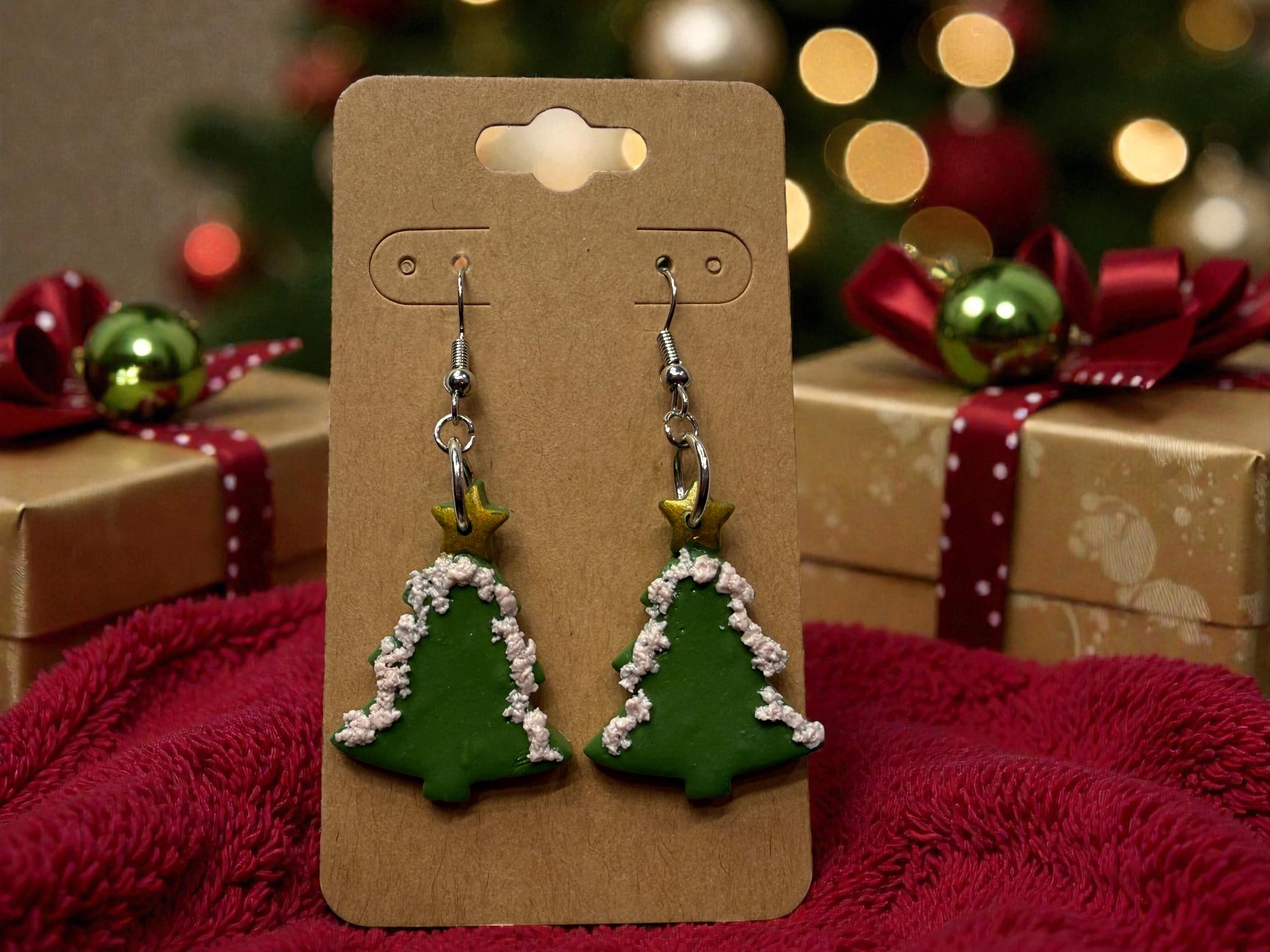 Snow Capped Christmas Tree Dangles