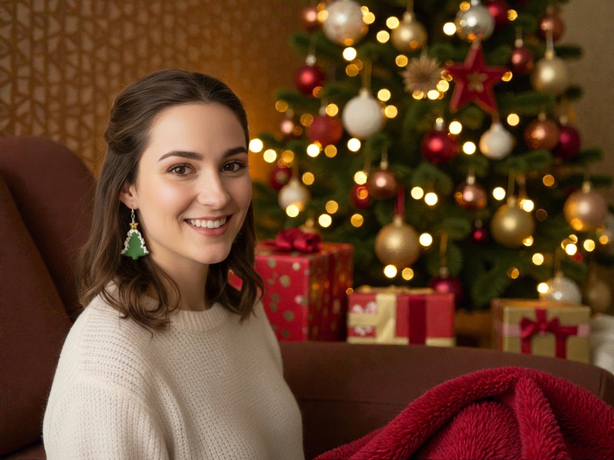 Snow Capped Christmas Tree Dangles